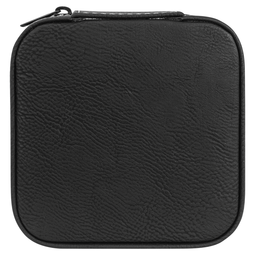 4x4 Leatherette Travel Jewelry Box – Custom Engraved