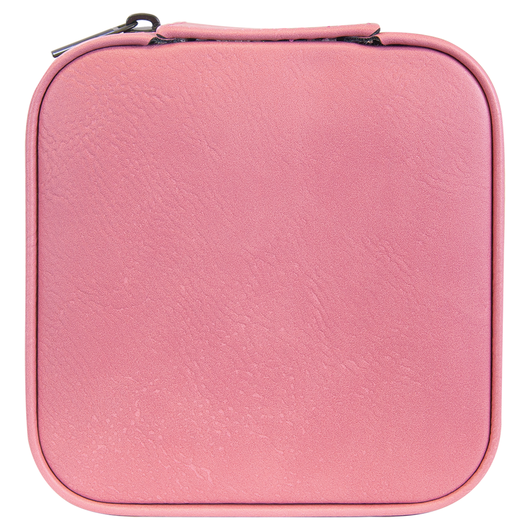 4x4 Leatherette Travel Jewelry Box – Custom Engraved