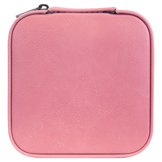 4x4 Leatherette Travel Jewelry Box – Custom Engraved