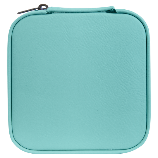 4x4 Leatherette Travel Jewelry Box – Custom Engraved