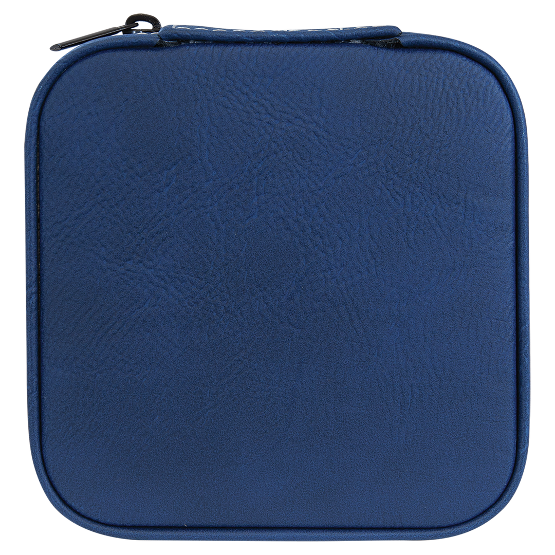 4x4 Leatherette Travel Jewelry Box – Custom Engraved