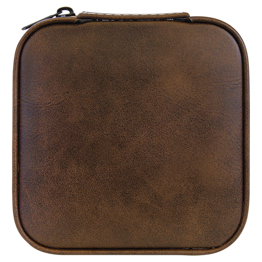 4x4 Leatherette Travel Jewelry Box – Custom Engraved