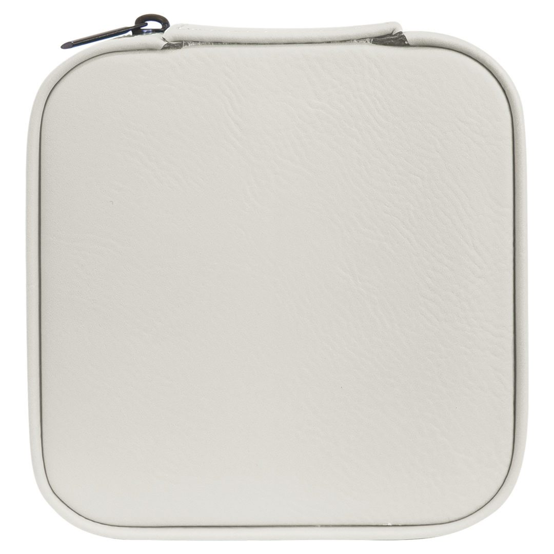 4x4 Leatherette Travel Jewelry Box – Custom Engraved