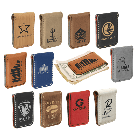 Custom Magnetic Leatherette Money Clip – Slim, Secure & Stylish