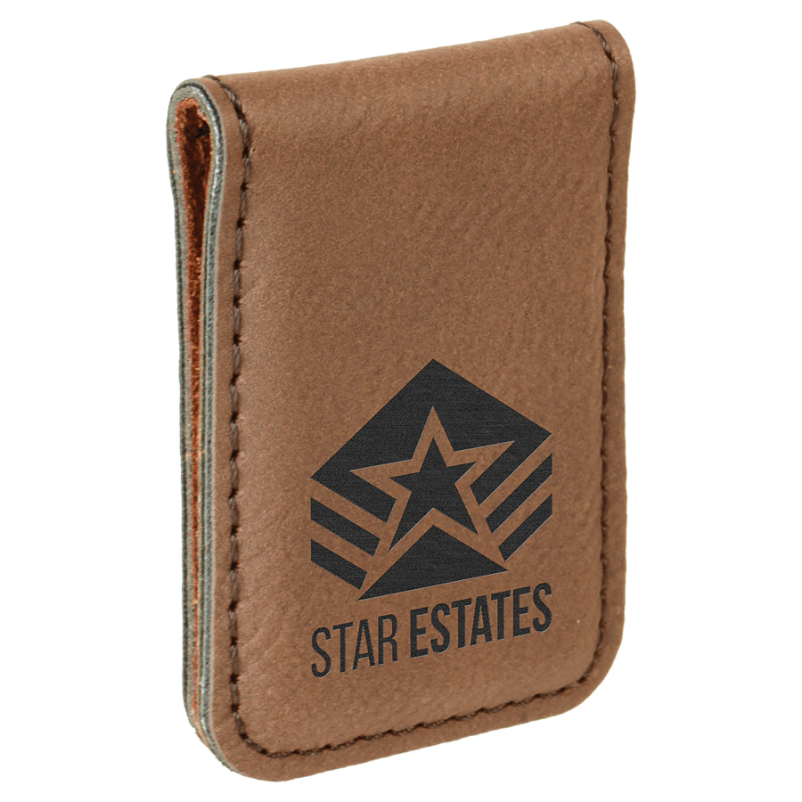 Custom Magnetic Leatherette Money Clip – Slim, Secure & Stylish