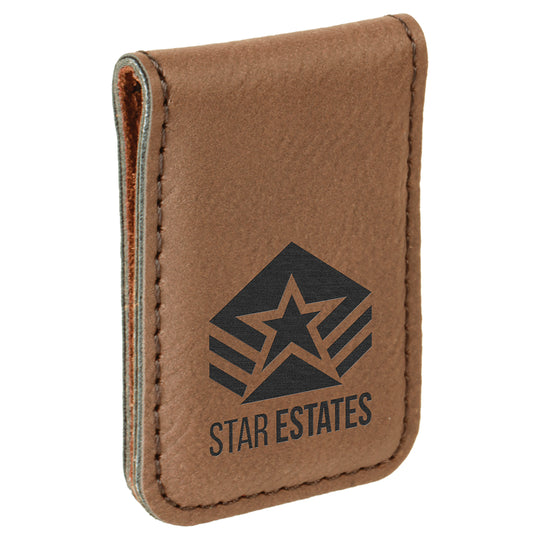 Custom Magnetic Leatherette Money Clip – Slim, Secure & Stylish