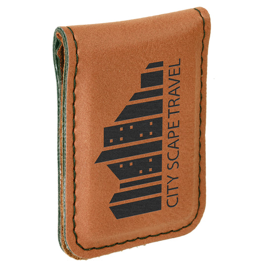 Custom Magnetic Leatherette Money Clip – Slim, Secure & Stylish