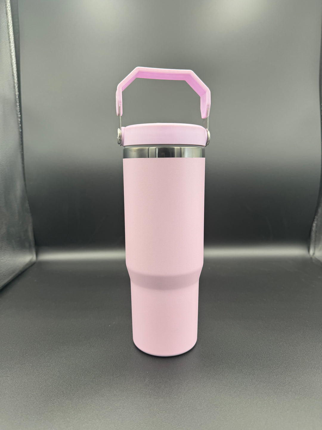 30oz Flip Straw Black plated Water Bottle