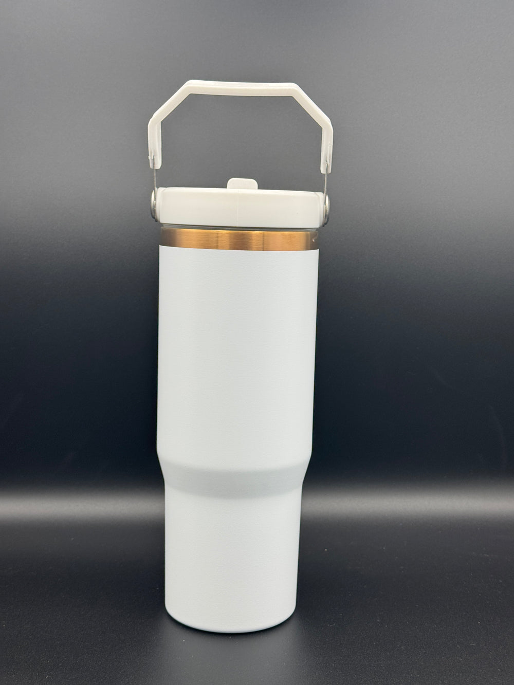 30oz Gold Plated Flip Straw Water Bottle