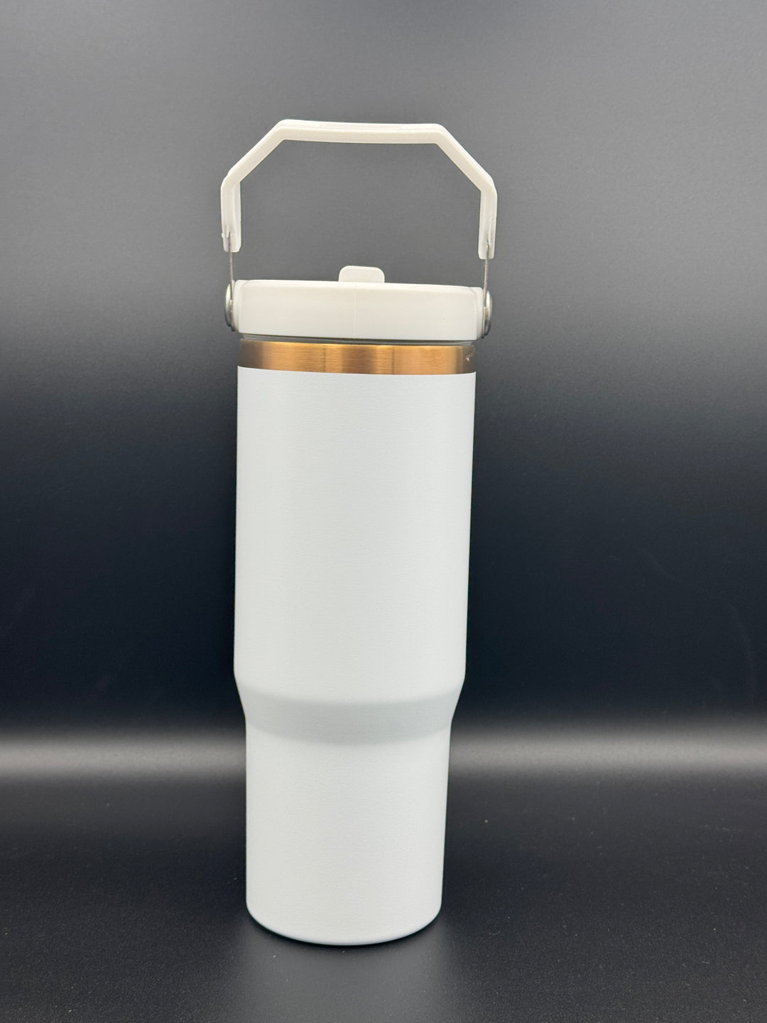 30oz Gold Plated Flip Straw Water Bottle