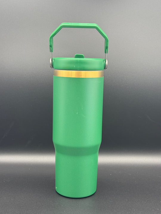 30oz Gold Plated Flip Straw Water Bottle