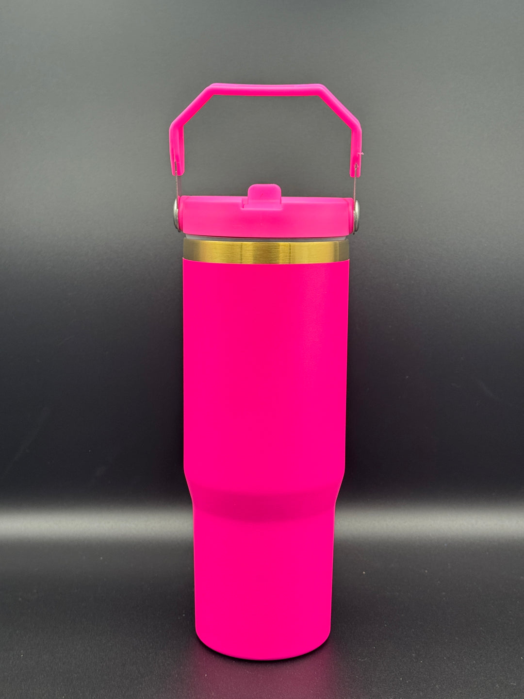 30oz Gold Plated Flip Straw Water Bottle