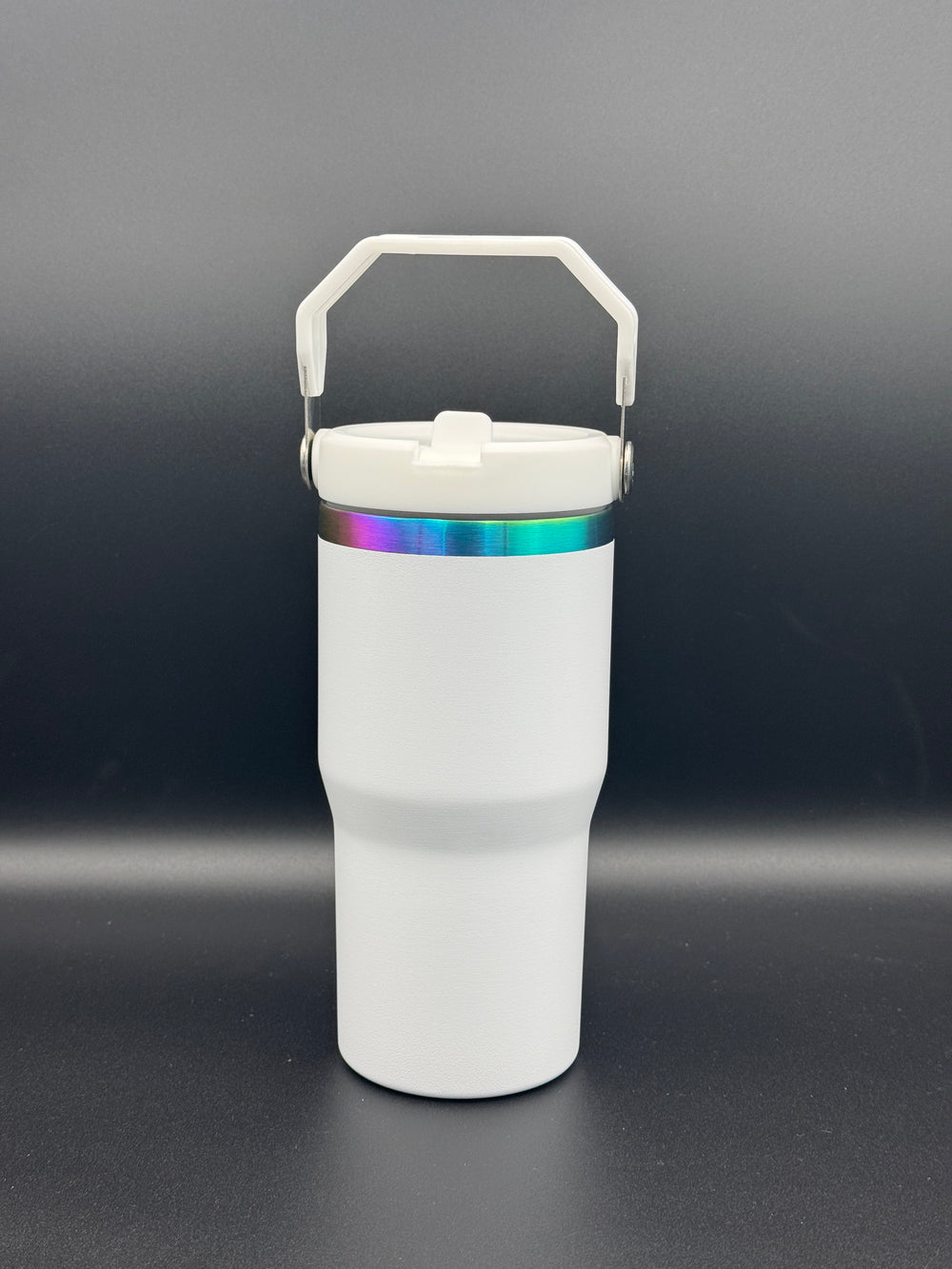 20oz Flip Straw Rainbow Plated Water Bottle