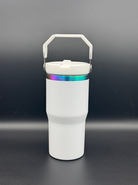 20oz Flip Straw Rainbow Plated Water Bottle