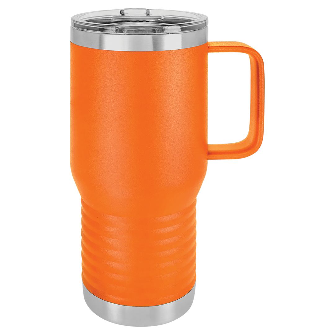20oz Customizable Stainless Steel Travel Mug with Handle