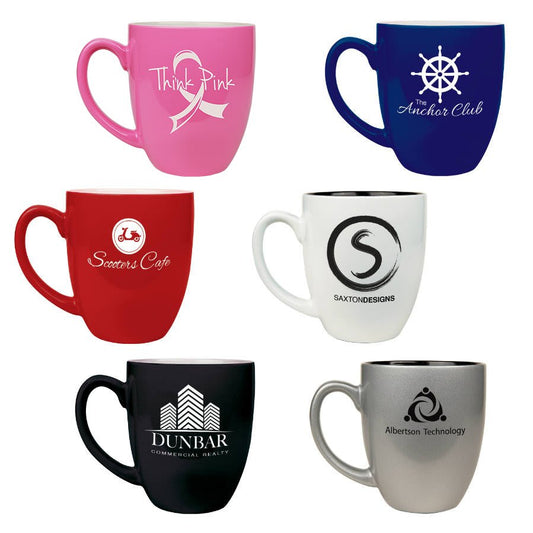16oz Ceramic Bistro Mug – Customizable and Bold