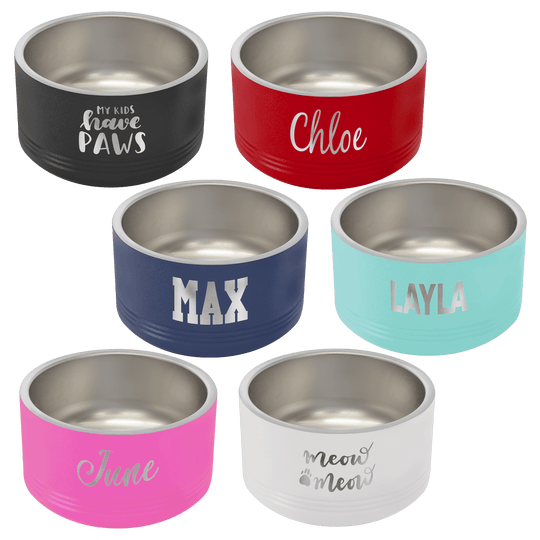 Custom Engraved Small 18oz Pet Bowls