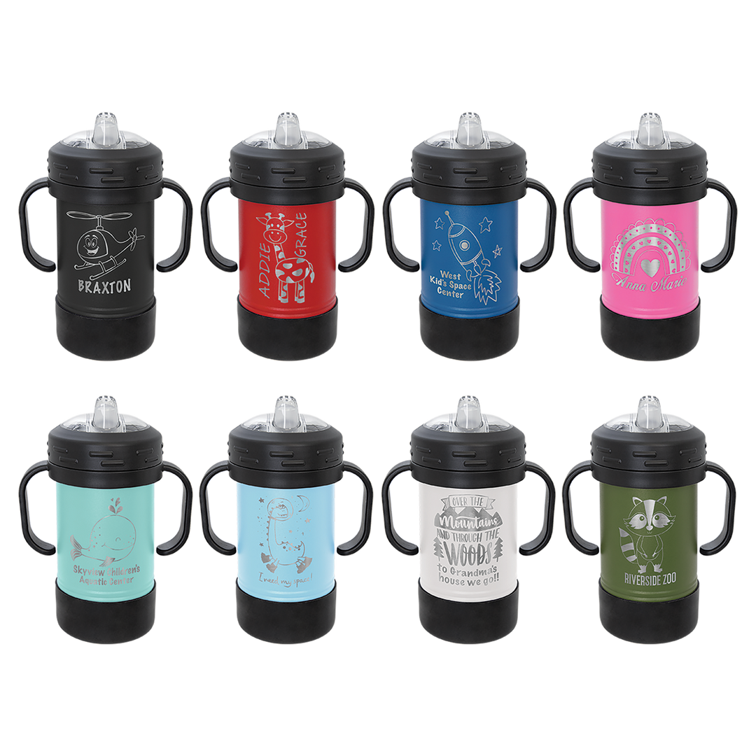 10oz Customizable Stainless Steel Sippy Cups