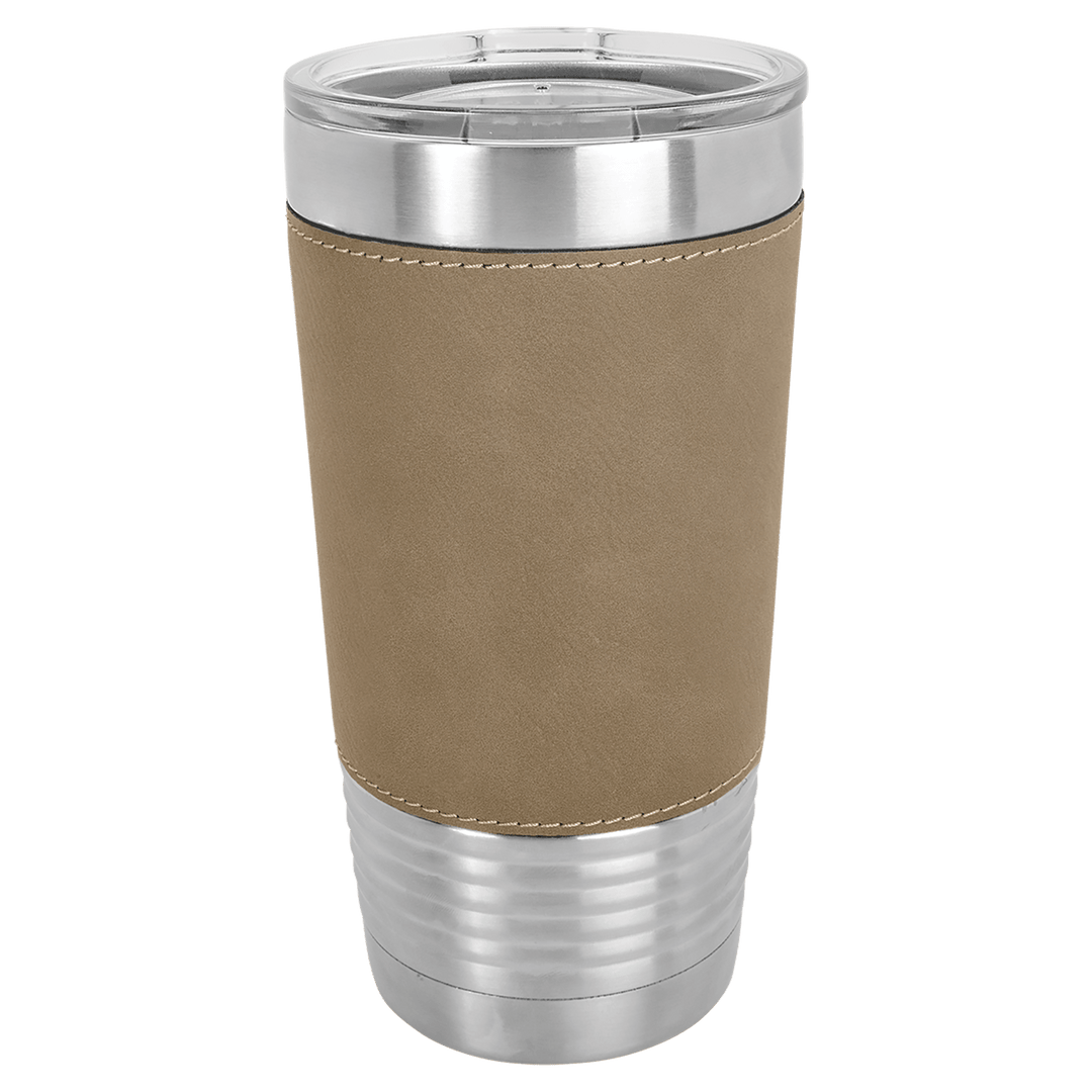 20oz Customizable Leatherette Stainless Steel Tumbler