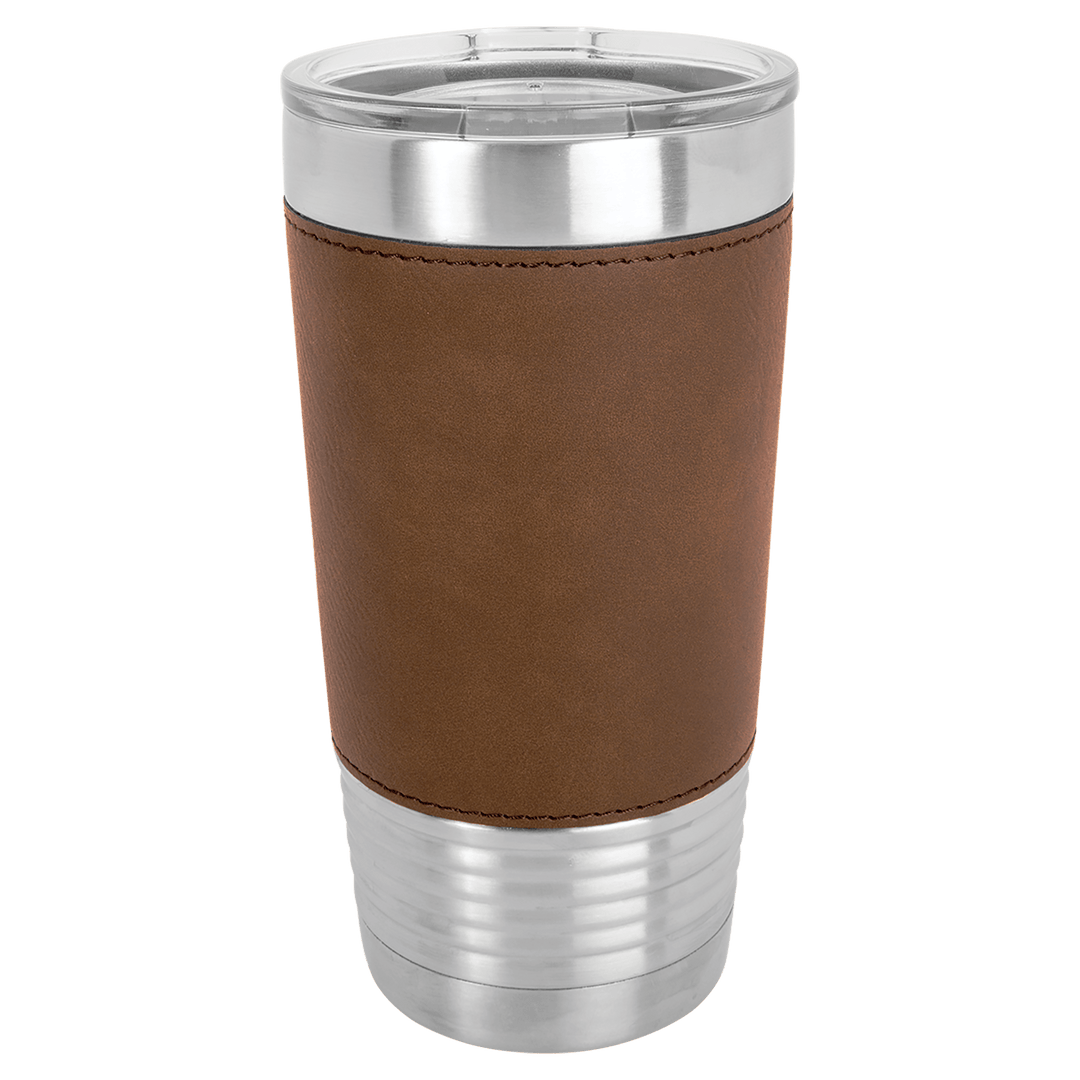 20oz Customizable Leatherette Stainless Steel Tumbler