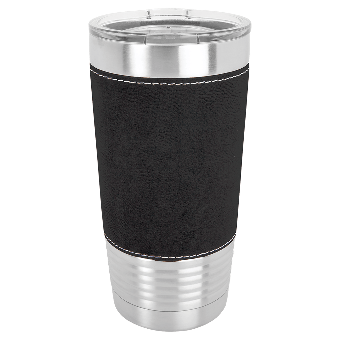20oz Customizable Leatherette Stainless Steel Tumbler