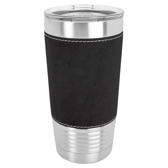 20oz Customizable Leatherette Stainless Steel Tumbler
