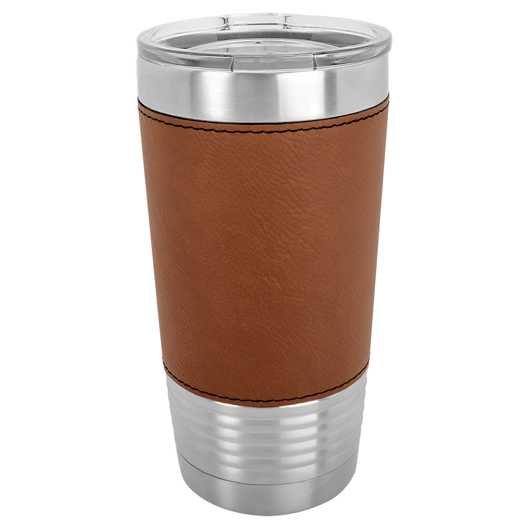 20oz Customizable Leatherette Stainless Steel Tumbler