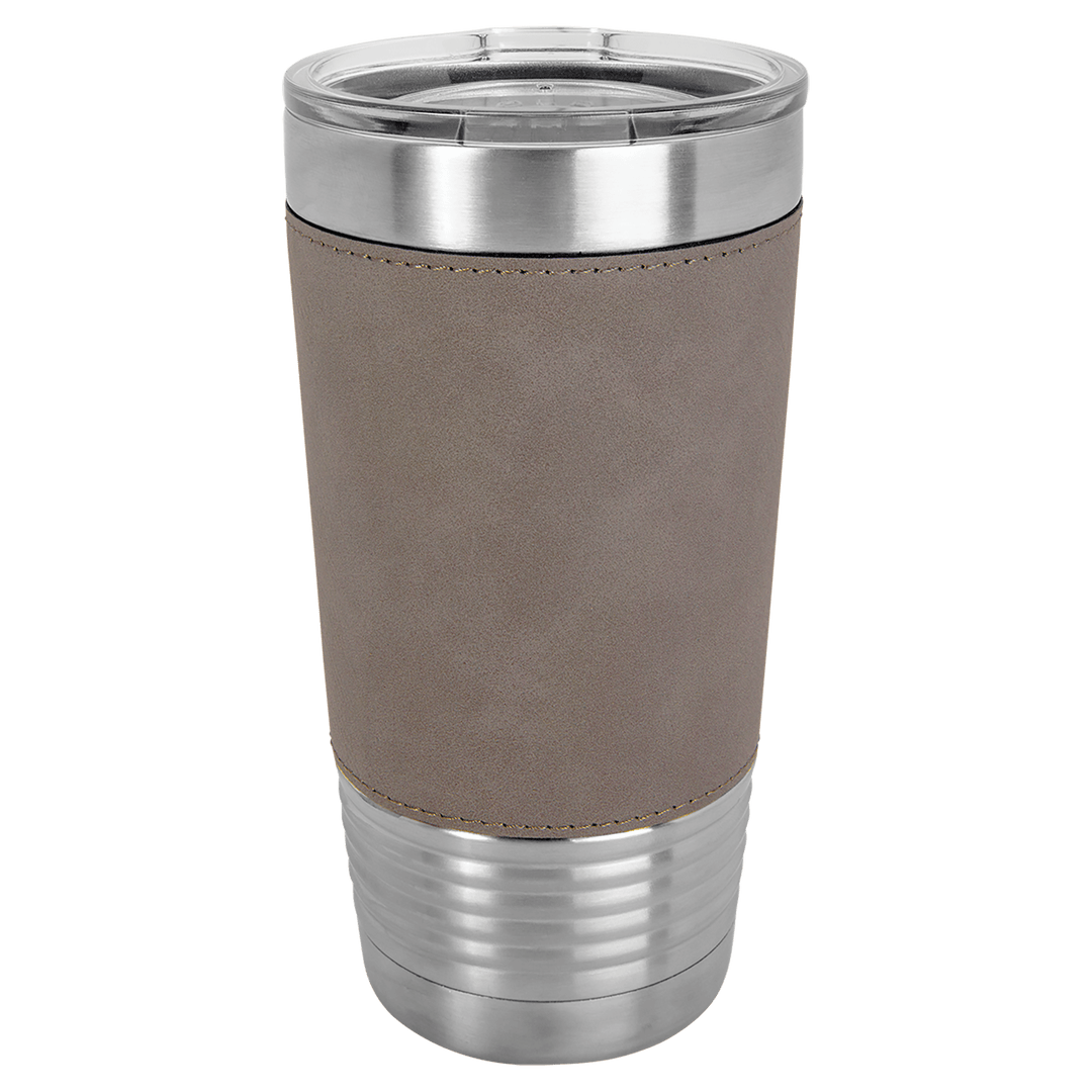 20oz Customizable Leatherette Stainless Steel Tumbler