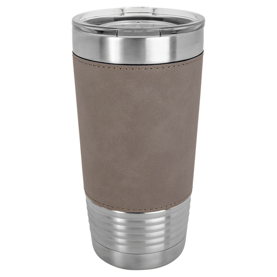 20oz Customizable Leatherette Stainless Steel Tumbler