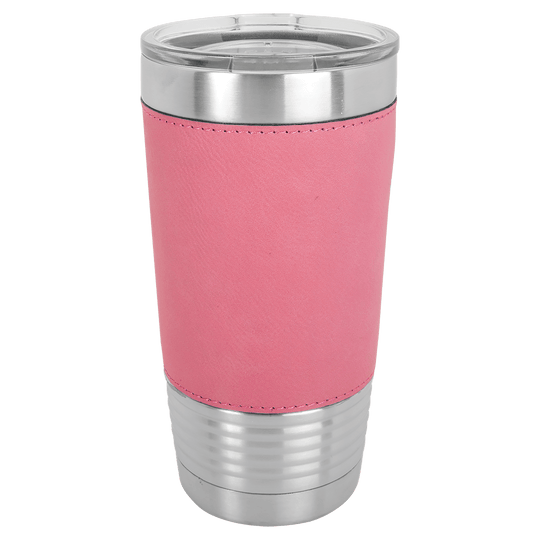 20oz Customizable Leatherette Stainless Steel Tumbler