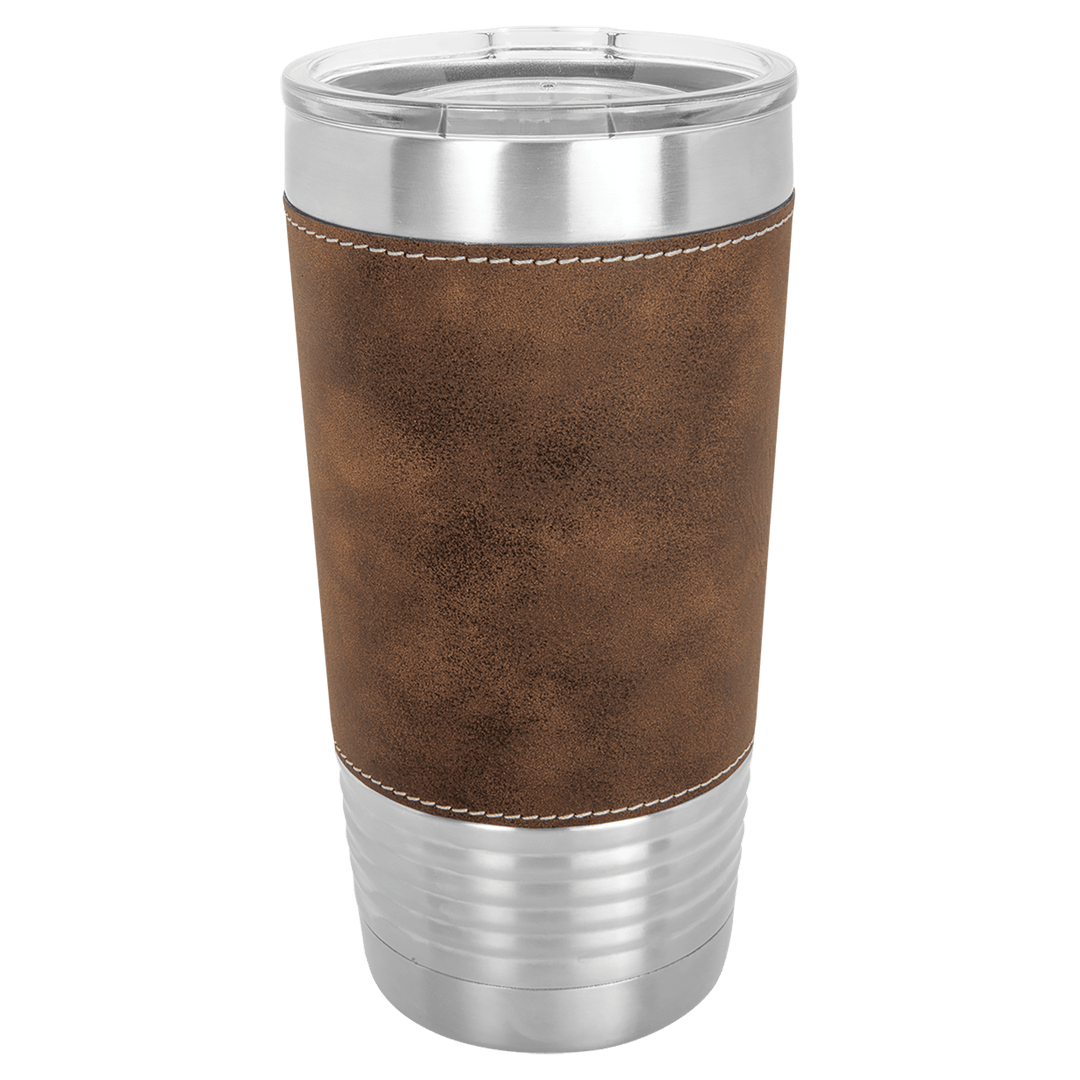 20oz Customizable Leatherette Stainless Steel Tumbler