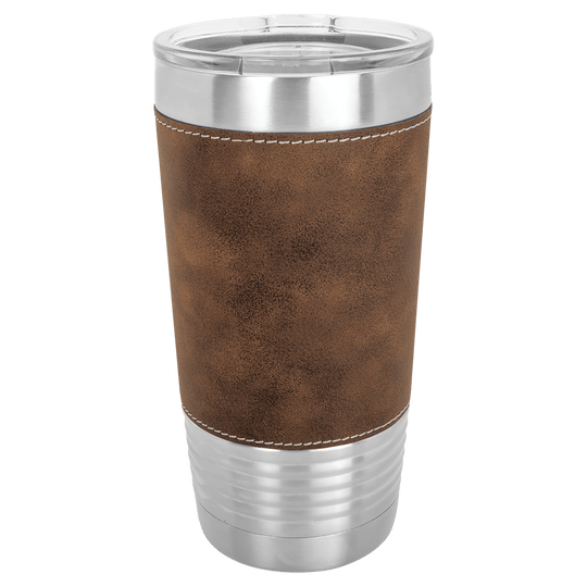 20oz Customizable Leatherette Stainless Steel Tumbler