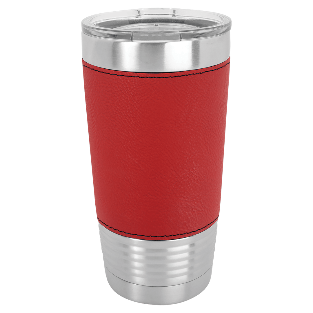 20oz Customizable Leatherette Stainless Steel Tumbler