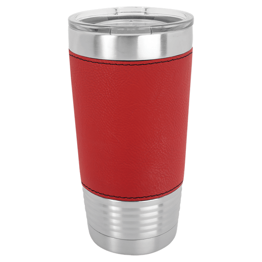 20oz Customizable Leatherette Stainless Steel Tumbler