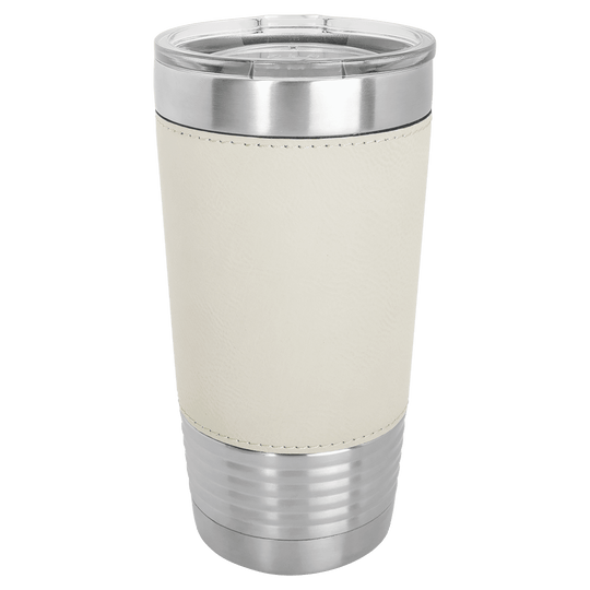 20oz Customizable Leatherette Stainless Steel Tumbler