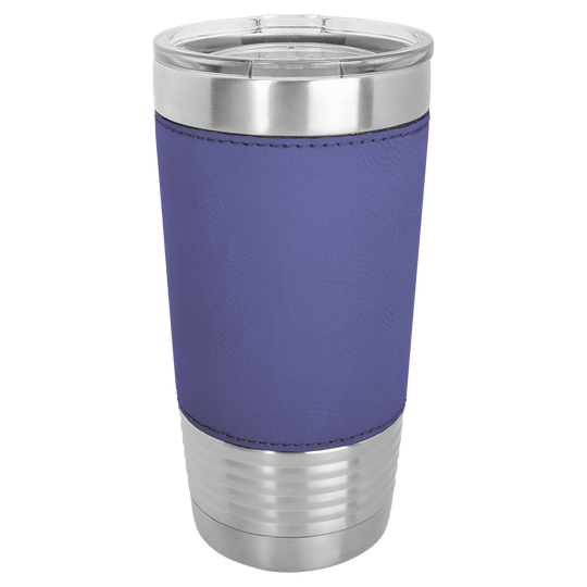 20oz Customizable Leatherette Stainless Steel Tumbler