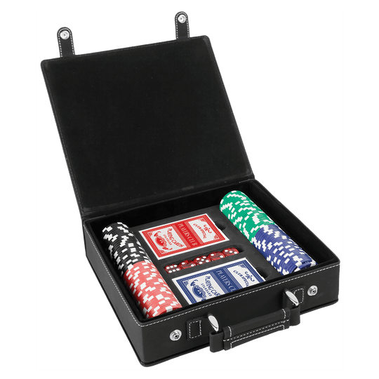 Leatherette 100 Chip Poker Set