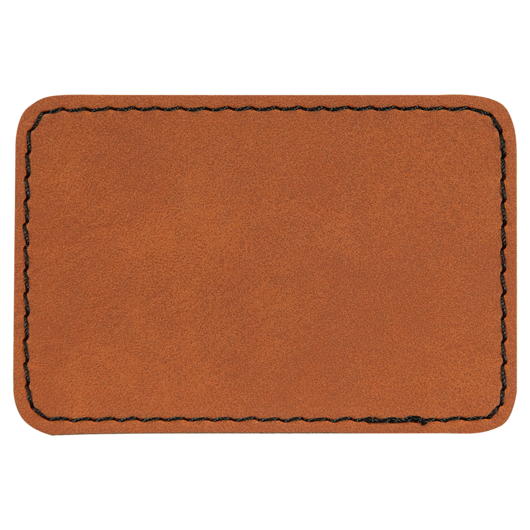 3" x 2" Rectangle Laserable Leatherette Patch