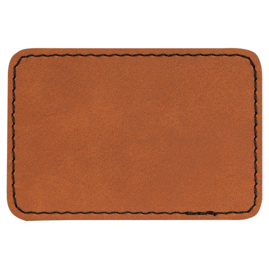 3" x 2" Rectangle Laserable Leatherette Patch