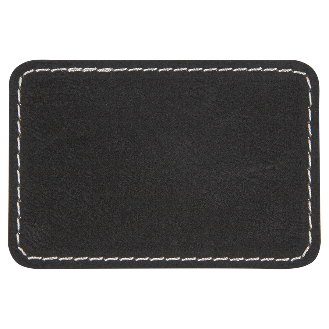 3" x 2" Rectangle Laserable Leatherette Patch