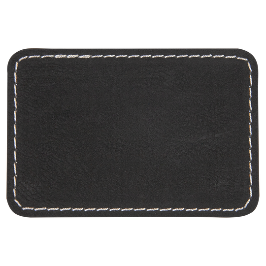 3" x 2" Rectangle Laserable Leatherette Patch