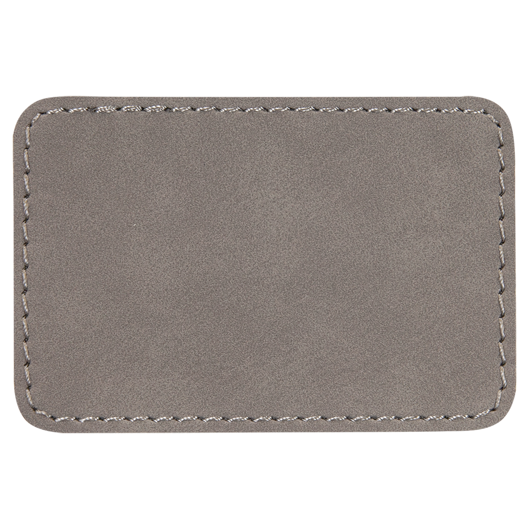 3" x 2" Rectangle Laserable Leatherette Patch