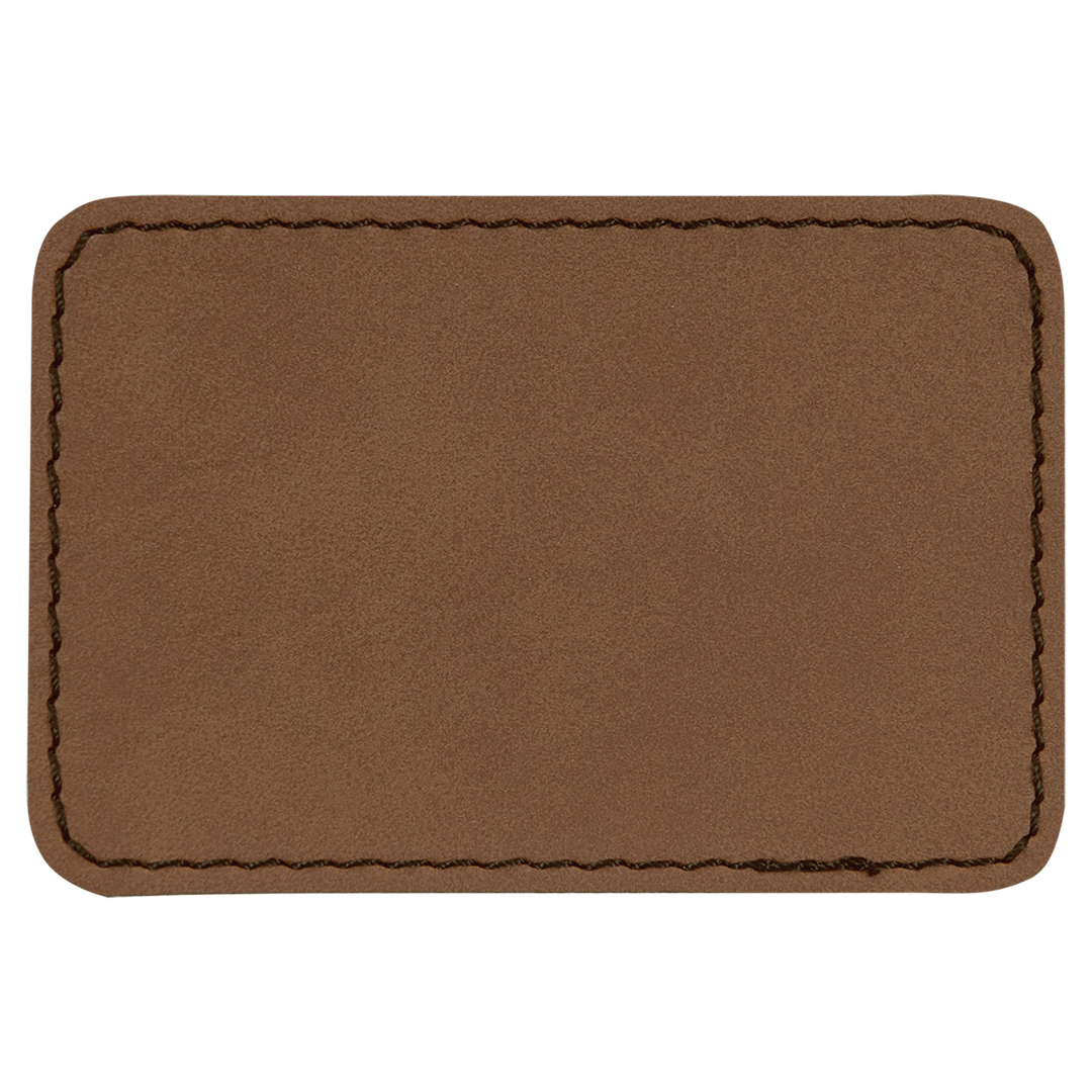 3" x 2" Rectangle Laserable Leatherette Patch