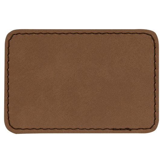 3" x 2" Rectangle Laserable Leatherette Patch