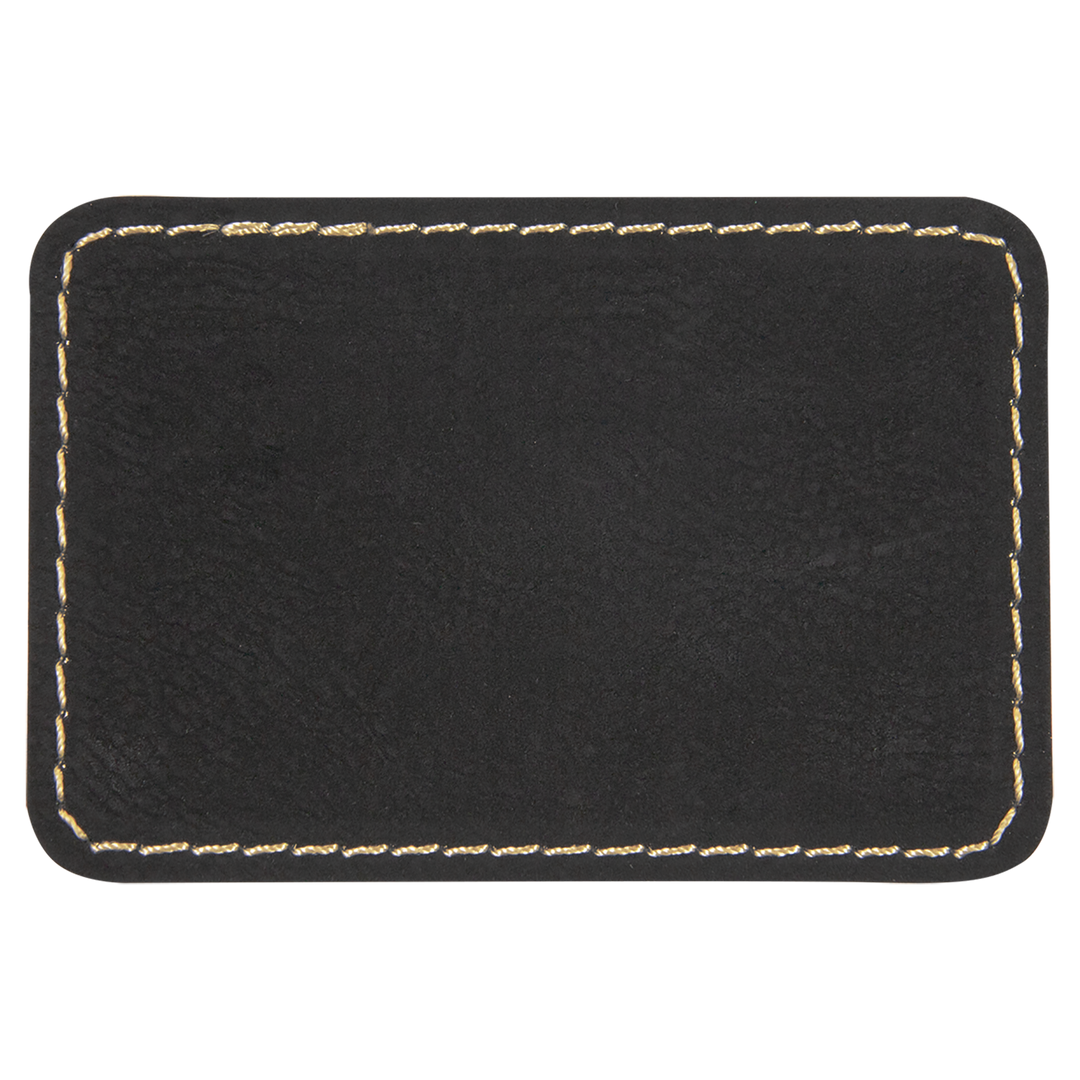 3" x 2" Rectangle Laserable Leatherette Patch