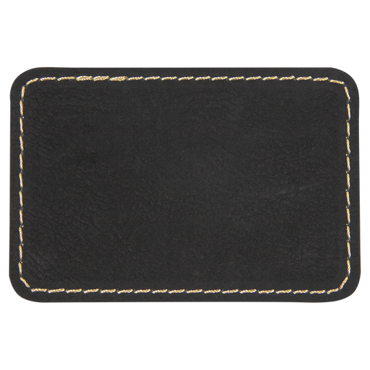 3" x 2" Rectangle Laserable Leatherette Patch