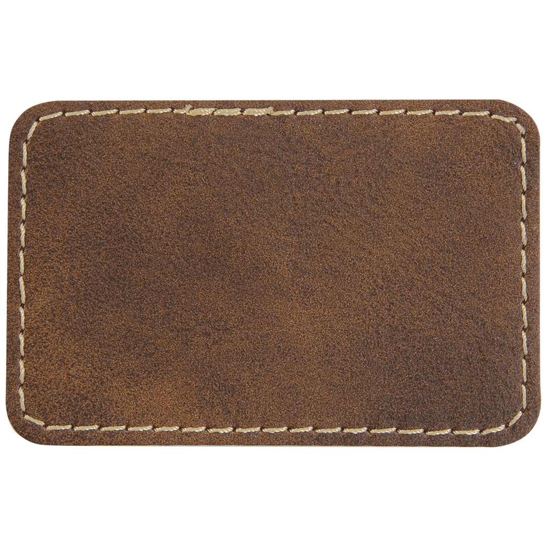 3" x 2" Rectangle Laserable Leatherette Patch