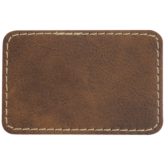 3" x 2" Rectangle Laserable Leatherette Patch