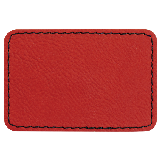 3" x 2" Rectangle Laserable Leatherette Patch