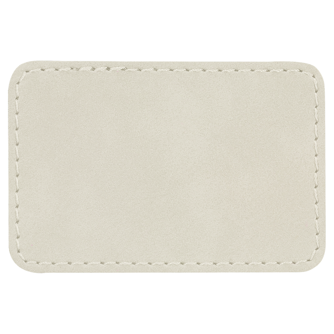 3" x 2" Rectangle Laserable Leatherette Patch